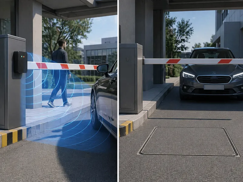 Comparison of barrier gate radar and inductive loop detector for parking gate safety